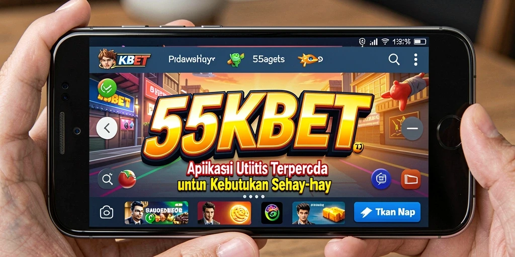 Tampilan antarmuka aplikasi 55KBET yang sederhana namun efektif.