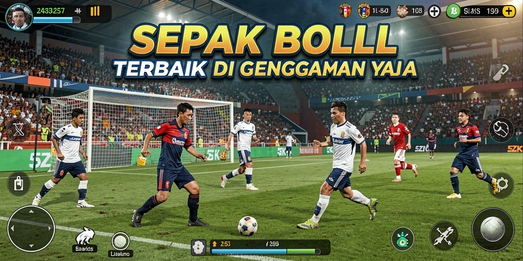 Tampilan gameplay 5ZK dengan aksi sepak bola yang mendebarkan.