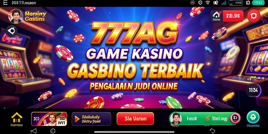Tampilan utama gameplay 777AG dengan suasana Kasino yang menegangkan.