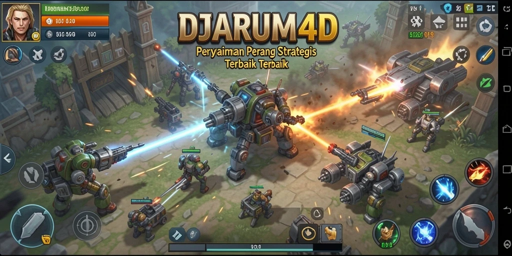 Screenshot gameplay DJARUM4D menampilkan pertempuran intens yang seru.