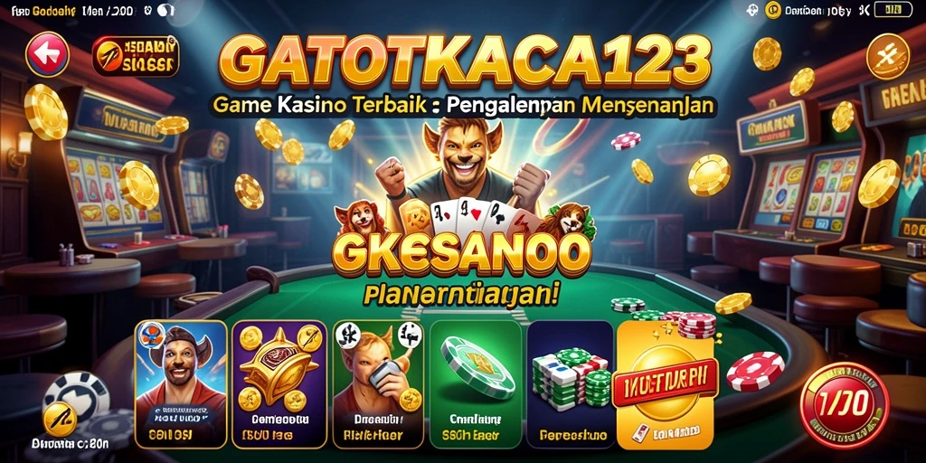 Screenshot gameplay GATOTKACA123 menampilkan suasana Kasino yang menarik.