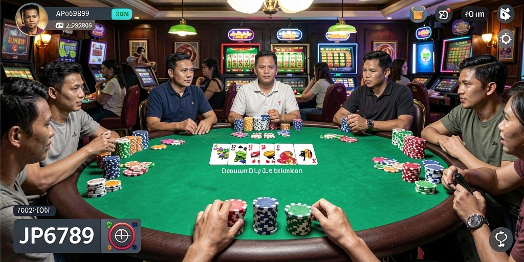 Tampilan gameplay seru di aplikasi poker JP6789.