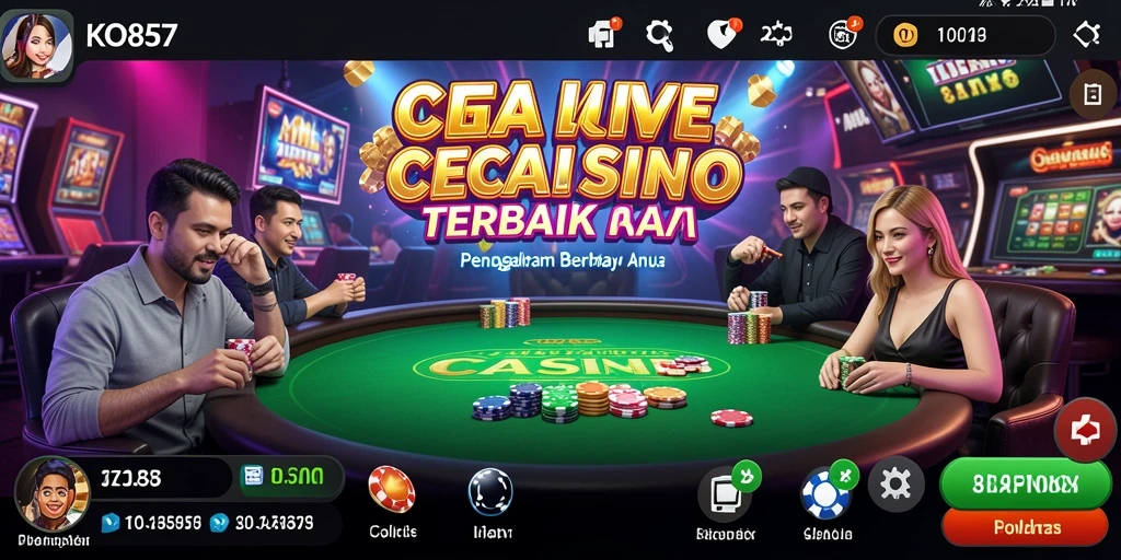 Tampilan gameplay Live Casino yang memukau di KO857.