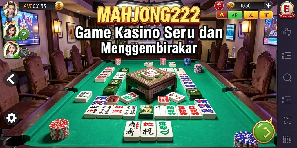 Screenshot permainan MAHJONG222 menampilkan keseruan gameplay Kasino.