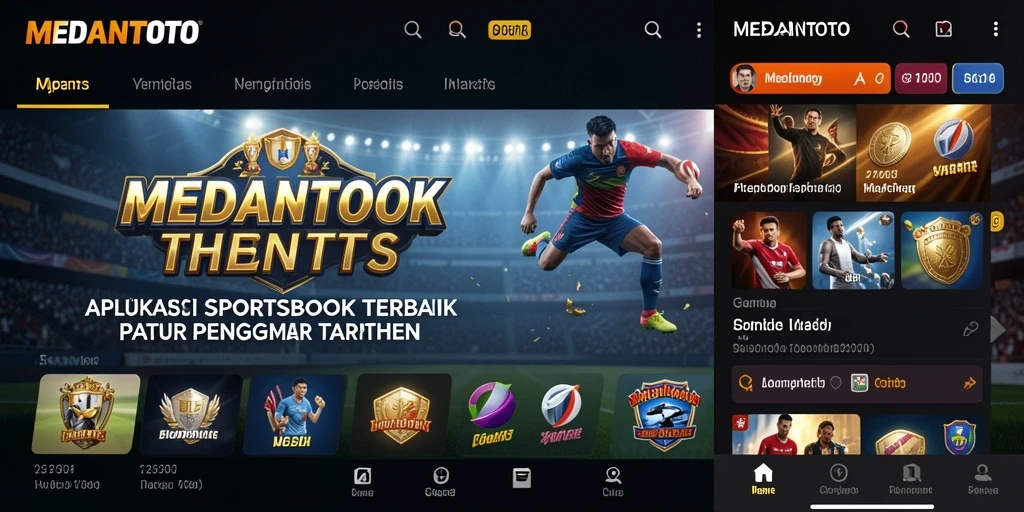 Tampilan menarik aplikasi MEDANTOTO dalam taruhan Sportsbook.