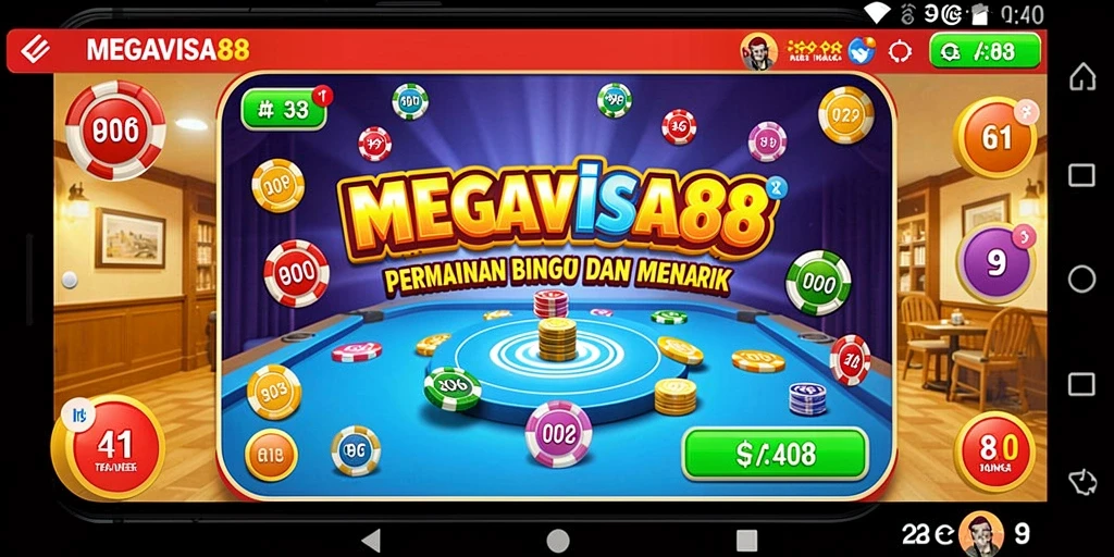 Tampilan gameplay Bingo yang seru dan interaktif di MEGAVISA88.