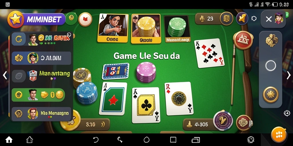 Tampilan gameplay MIMINBET saat memainkan Gaple seru.