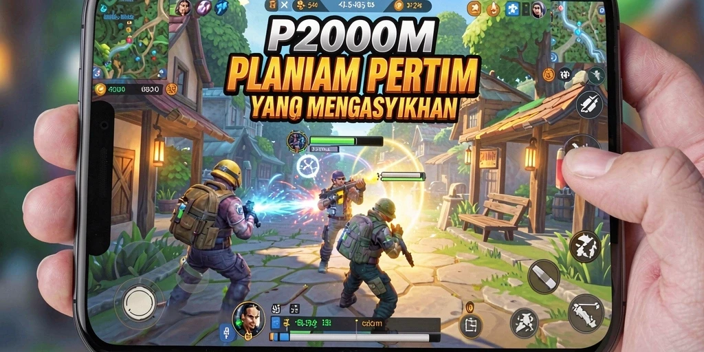 Screenshot gameplay P200M yang menunjukkan aksi tembak-menembak intens.