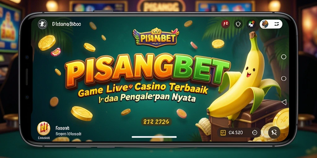 Screenshot PISANGBET menunjukkan dealer langsung sedang melayani pemain di meja kasino.