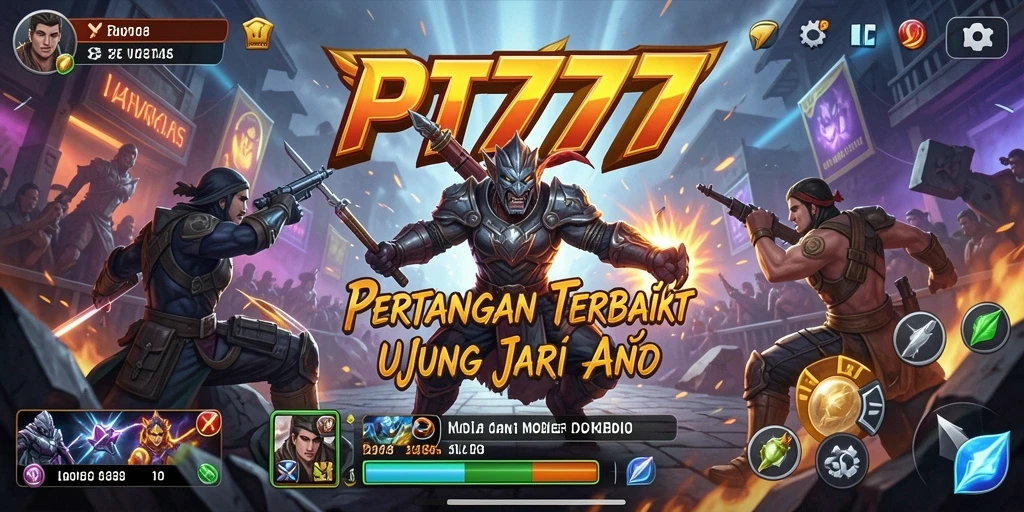 Tampilan aksi seru dari gameplay PT777 dalam pertarungan Fighting.