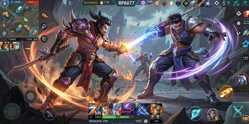 Tampilan aksi intens dalam gameplay RP6677 yang menarik.