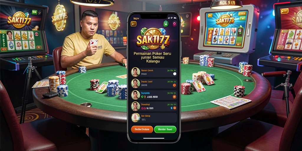 Screenshot gameplay SAKTI77 menampilkan aksi dinamis permainan Poker.