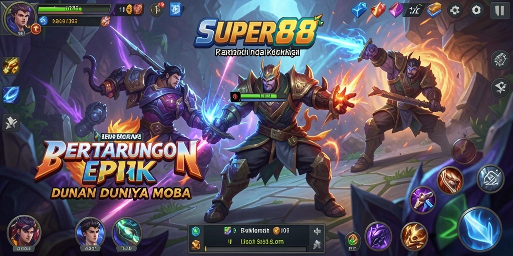 Tangkapan layar gameplay SUPER88 yang menampilkan aksi pertarungan seru.
