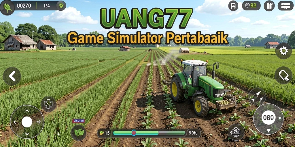 Tampilan gameplay menarik dari <strong>UANG77</strong> dengan pertanian yang subur.