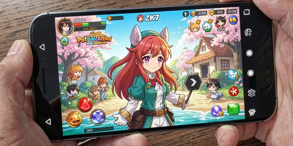 Gameplay seru ZK7 dengan karakter anime yang menarik.